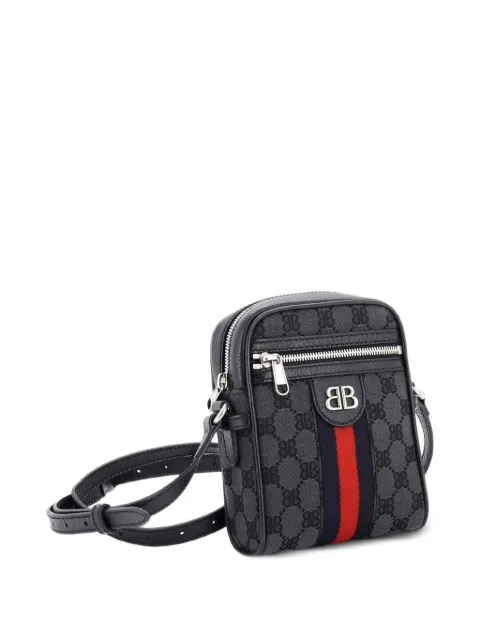 Balenciaga Pre-Owned x Gucci The Hacker Project Zip Messenger Bag BB Canvas Mini crossbody bag
