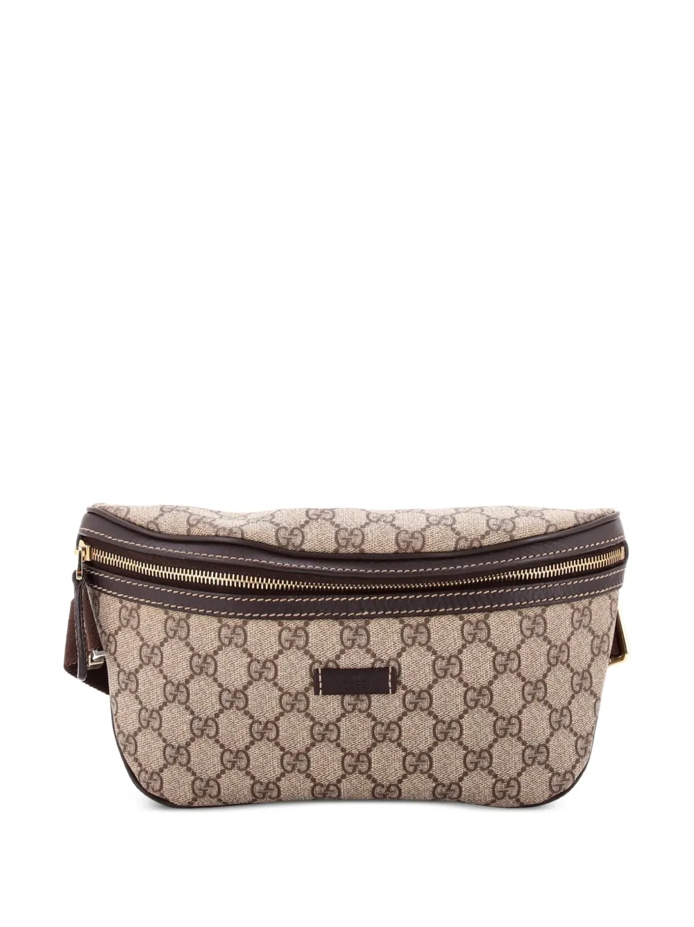 Gucci Pre-Owned GG Coated Canvas with Leather Small belt bag - Marrone