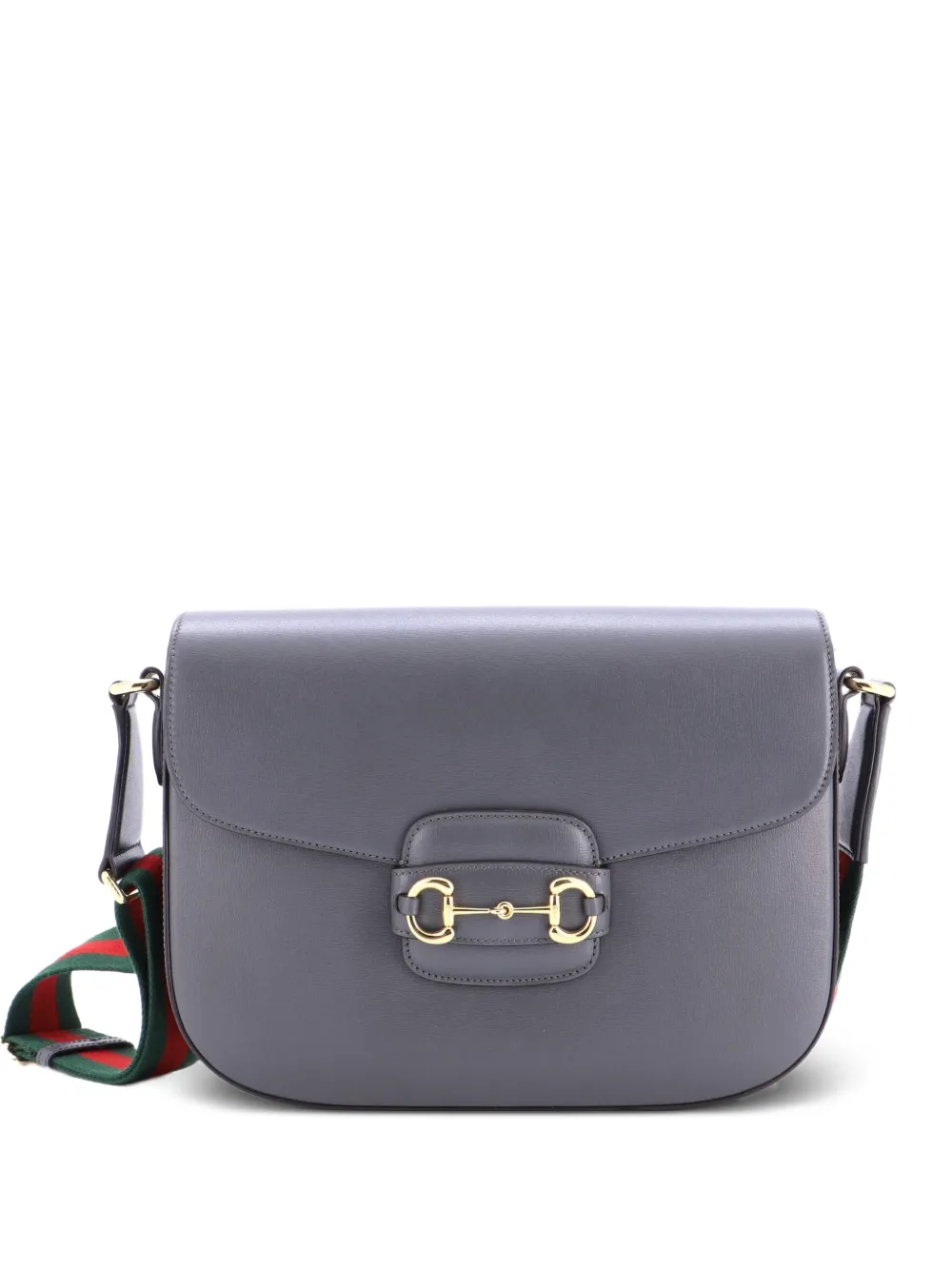 Gucci Pre-Owned Horsebit 1955 Leather Large shoulder bag - Grigio