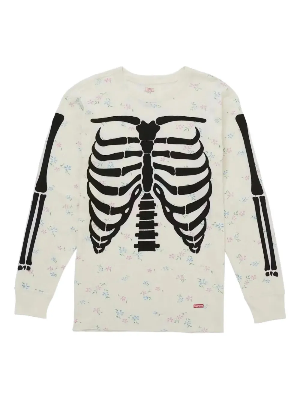 Supreme bones-print crew-neck T-shirt - Toni neutri