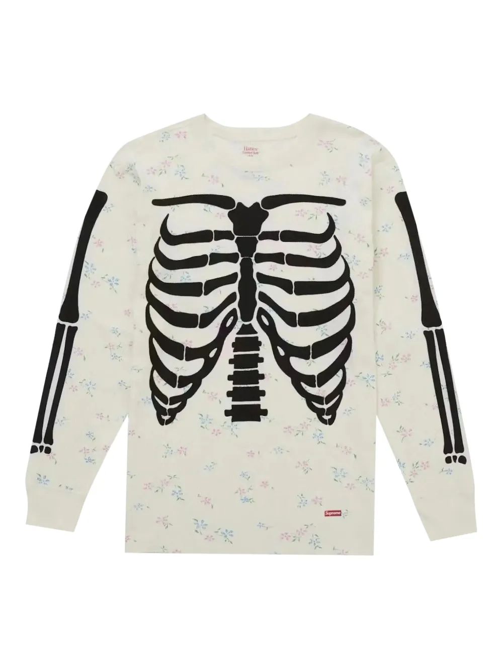 Supreme bones-print crew-neck T-shirt - Toni neutri