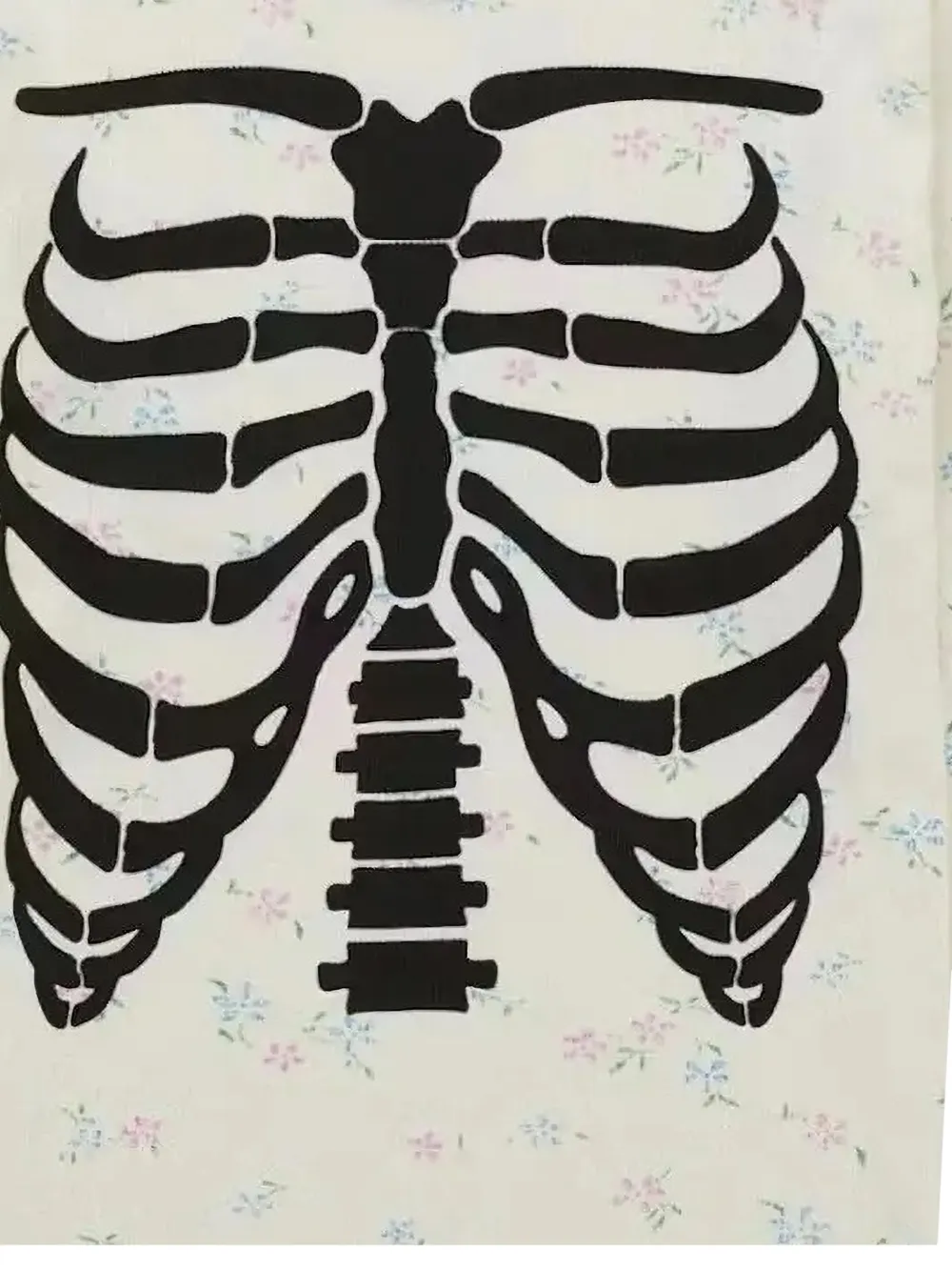 Supreme T-shirt met ronde hals en bottenprint - Beige