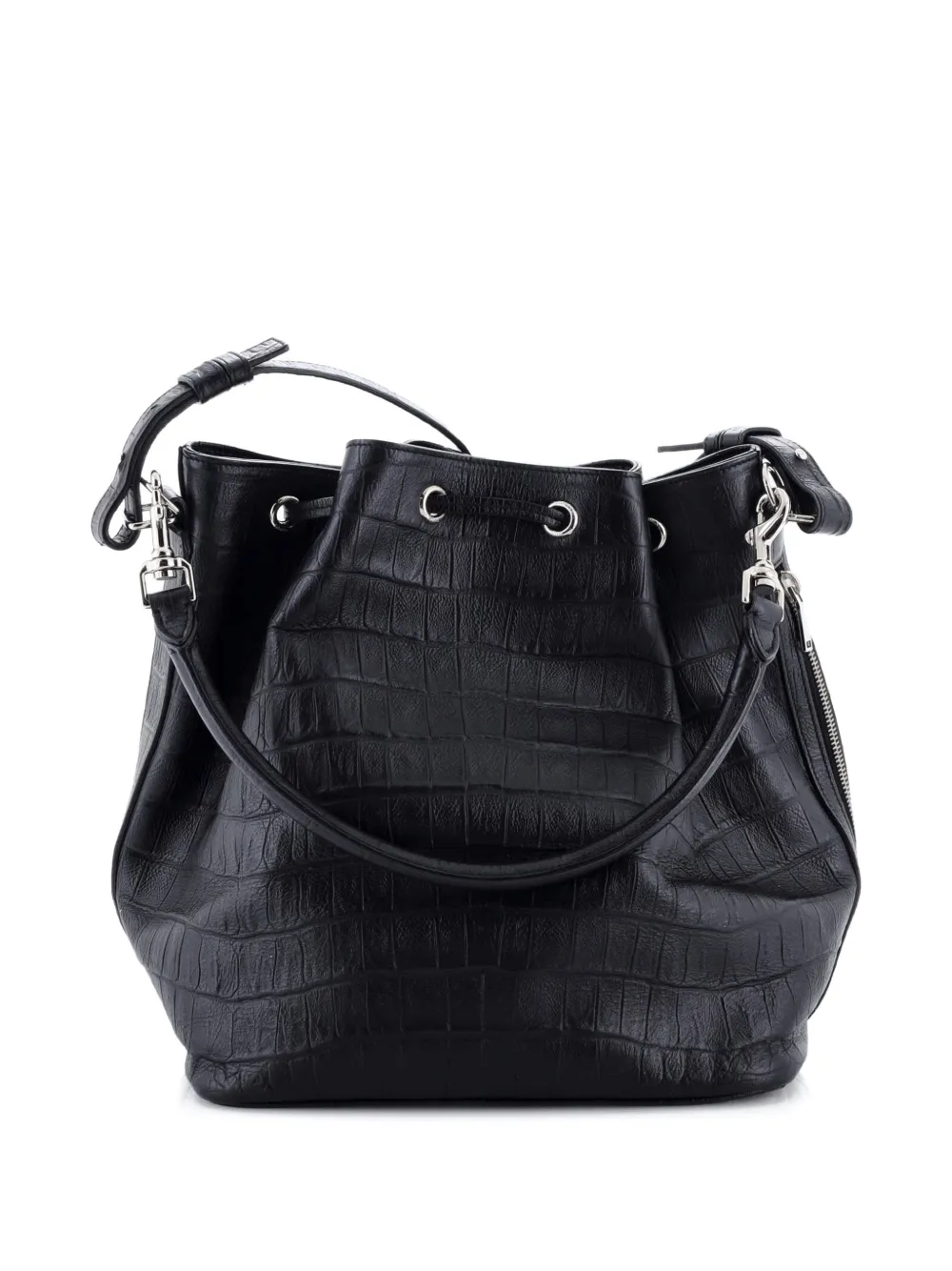 Saint Laurent Pre-Owned Emmanuelle Crocodile Embossed Leather Medium bucket bag | Pre-Owned | Image 2