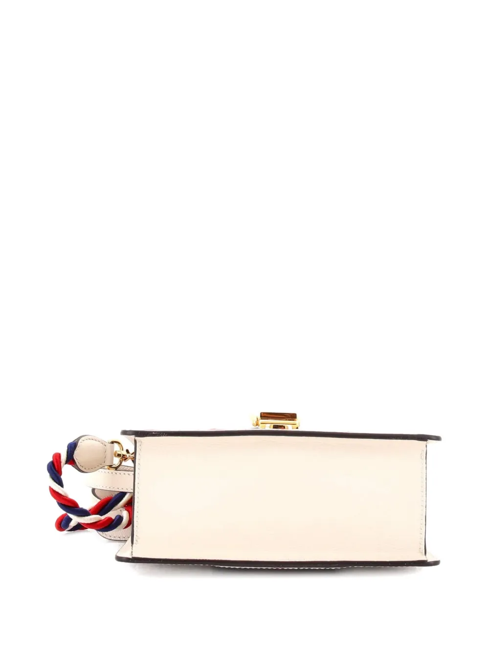 Pre-owned Gucci Sylvie Top Handle Bag Limited Edition Valentines Gg Printed Leather Mini Satchel In White
