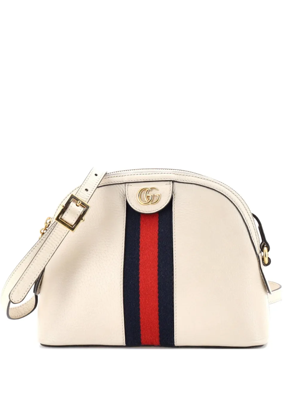 Gucci Pre-Owned Ophidia Dome Shoulder Bag Leather Small crossbody bag - Bianco