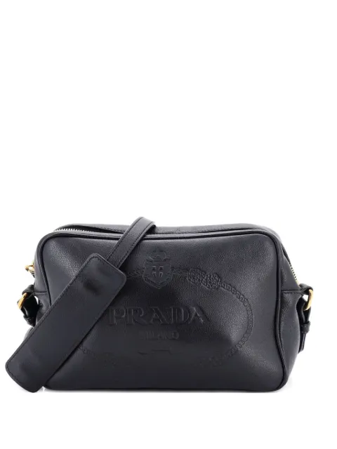 Prada Pre-Owned Logo Camera Bag Embossed Leather Small crossbody bag