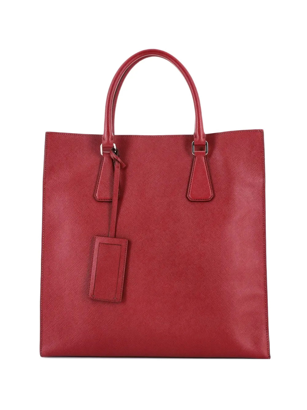 Prada Pre-Owned Convertible Shopping Saffiano Leather Saffiano Leather Tall tote bag - Rosso