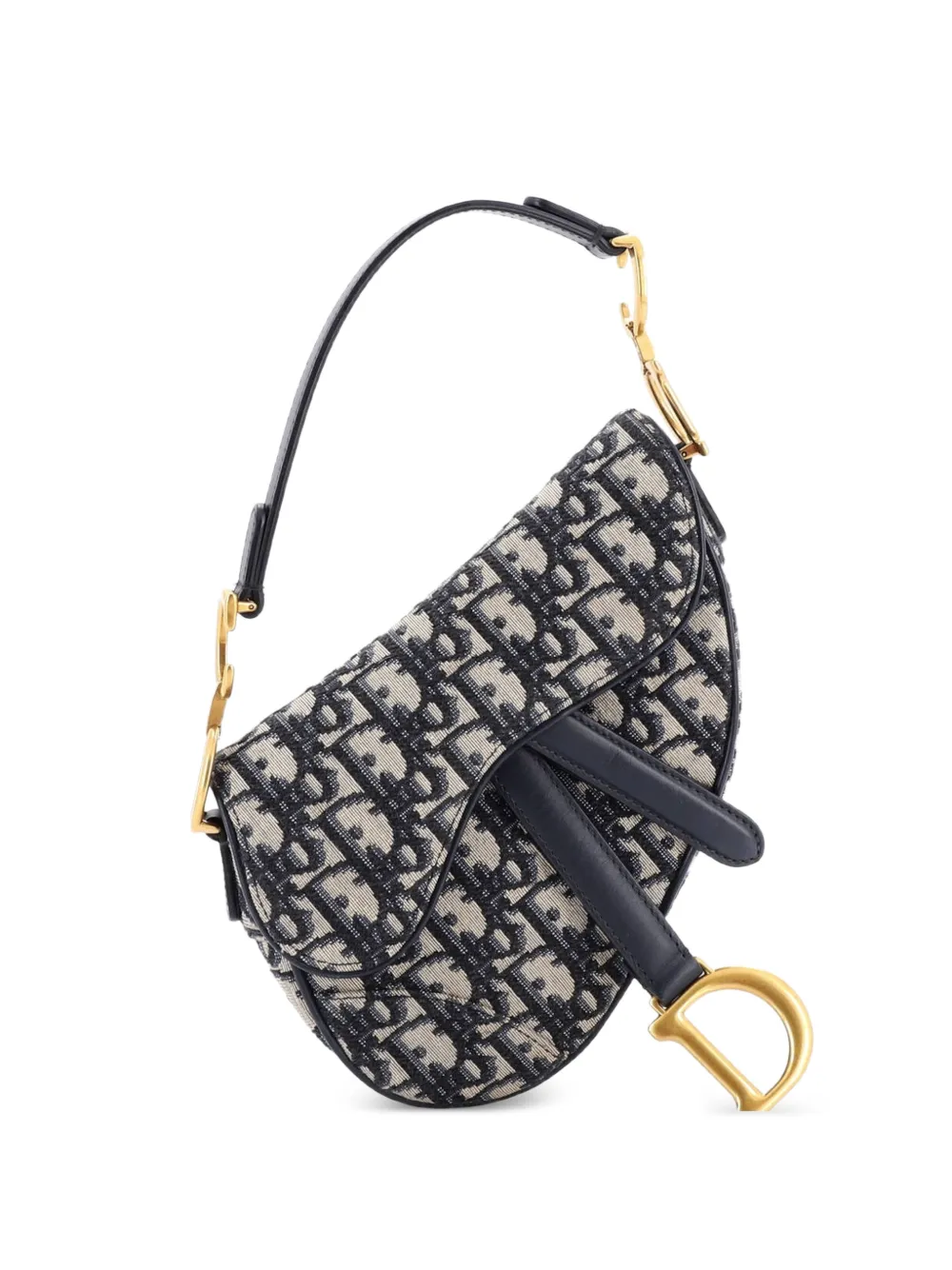 Christian Dior Pre-Owned Saddle Handbag Oblique Canvas Mini shoulder bag - Blu