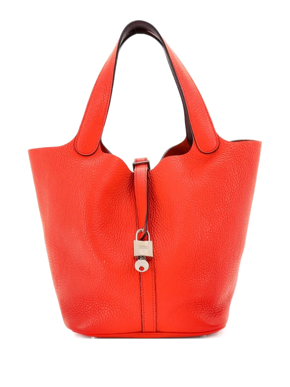 Hermès Pre-Owned Eclat Picotin Lock Bag Clemence MM bucket bag | Orange | Image 1
