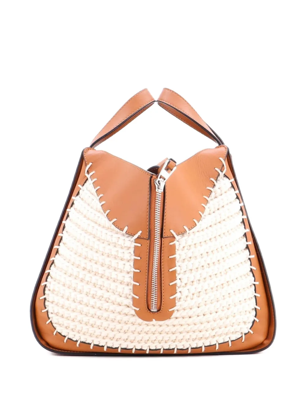Hammock Bag Leather And Crochet Small Shoulder Bag