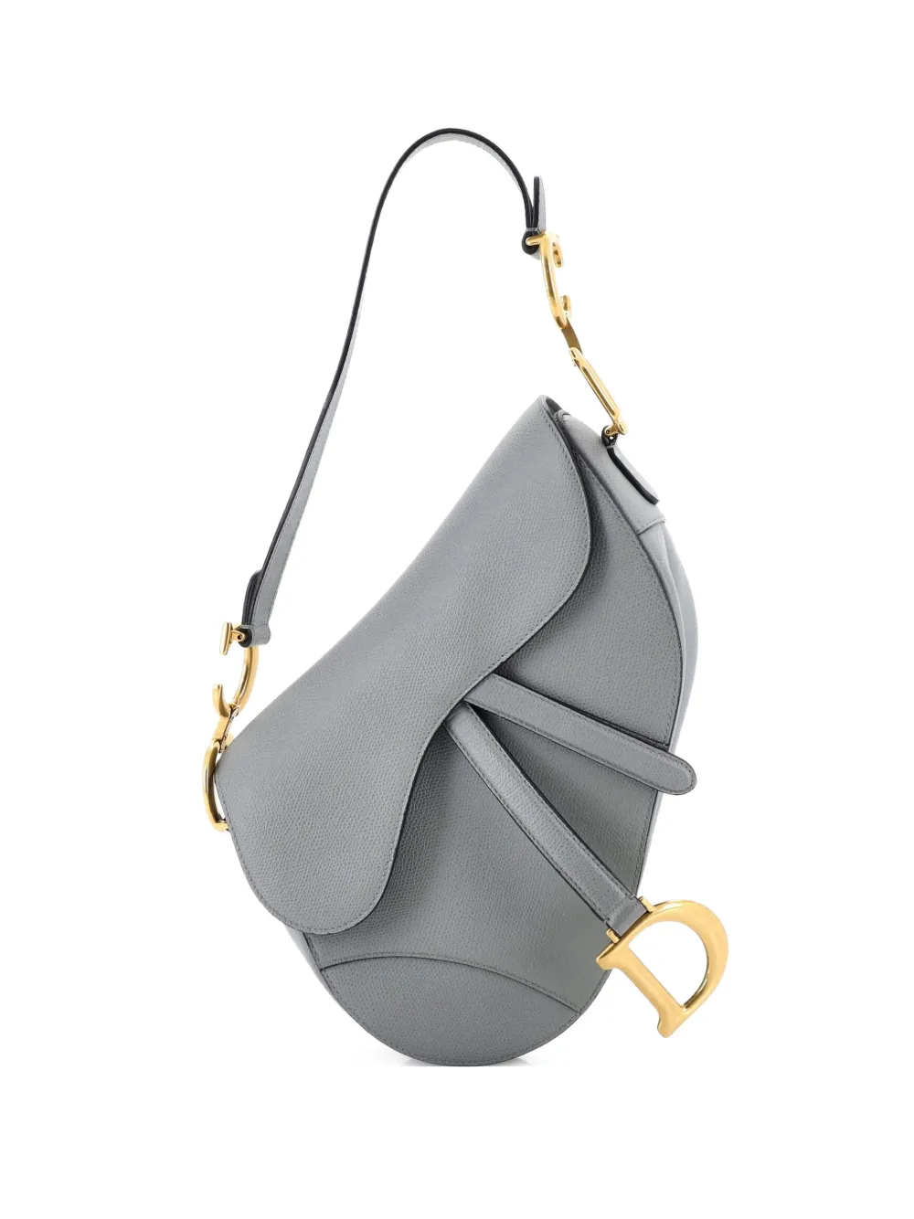Christian Dior Pre-Owned Saddle Handbag Leather Medium shoulder bag - Grigio