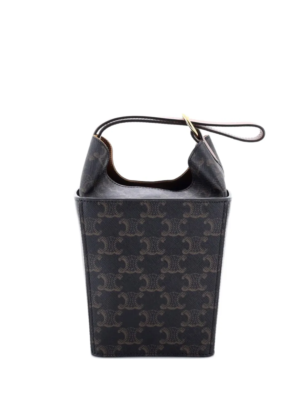 Celine Pre-Owned Strap Box Top Handle Bag Triomphe Coated Canvas satchel | marrón | Image 1