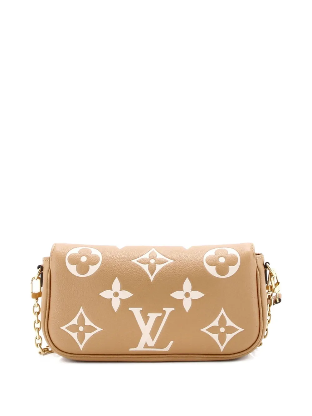 Louis Vuitton Pre-Owned Ivy Wallet on Chain Bicolor Monogram Empreinte Giant crossbody bag - Marrone