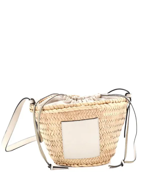 Loewe Pre-Owned bandolera Drawstring Basket Bag pequeña de rafia de Loewe x Paula Ibiza