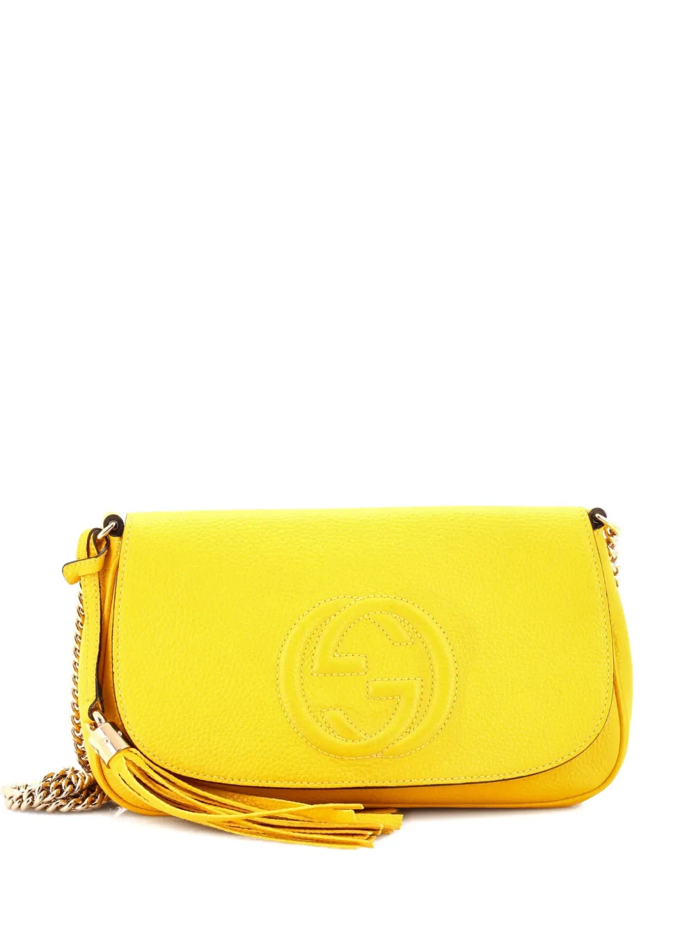 Gucci Pre-Owned Soho Chain Leather Medium crossbody bag - Giallo