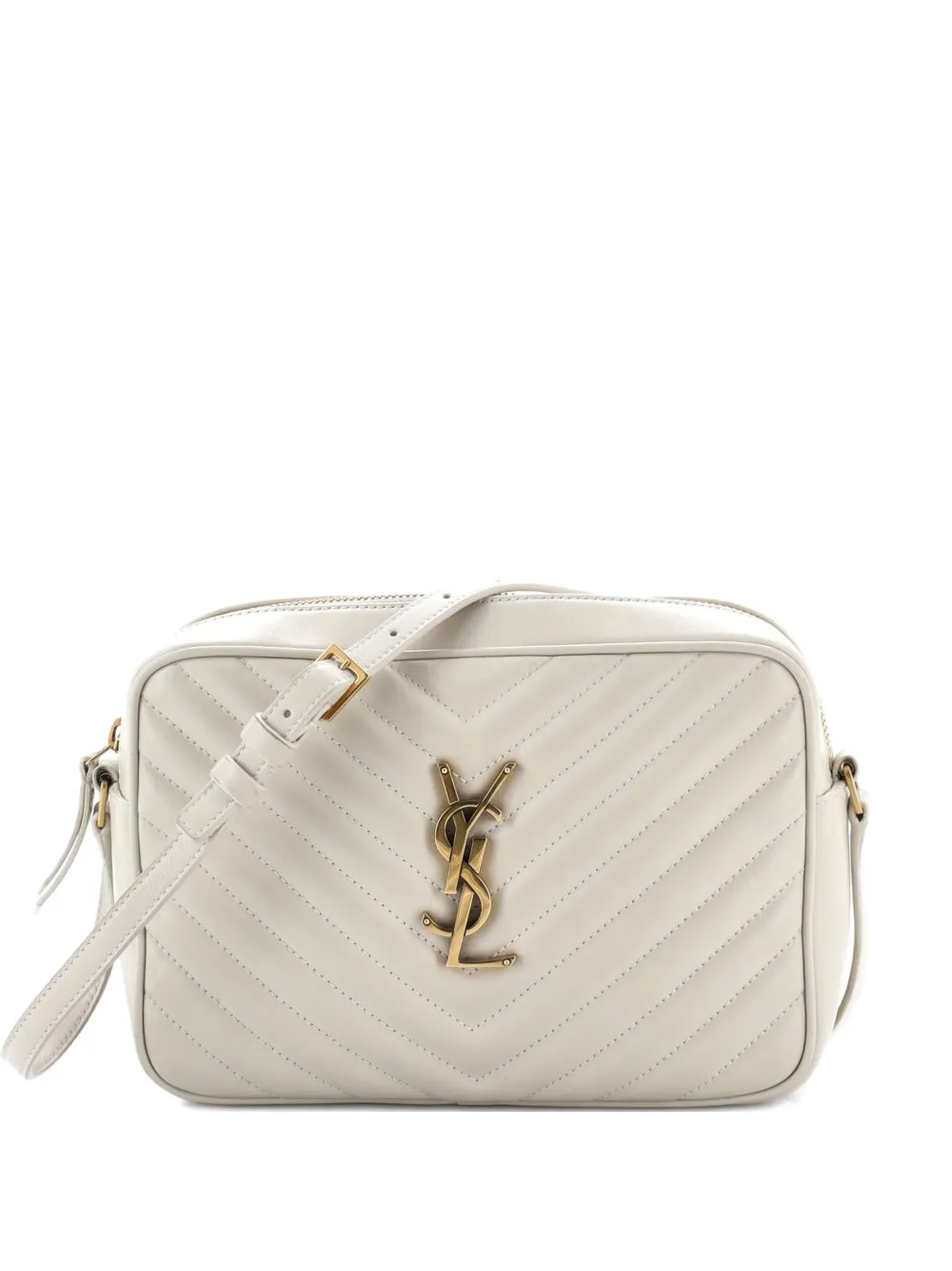 Saint Laurent Pre-Owned Lou Camera Bag Matelasse Chevron Leather Small crossbody bag - Black