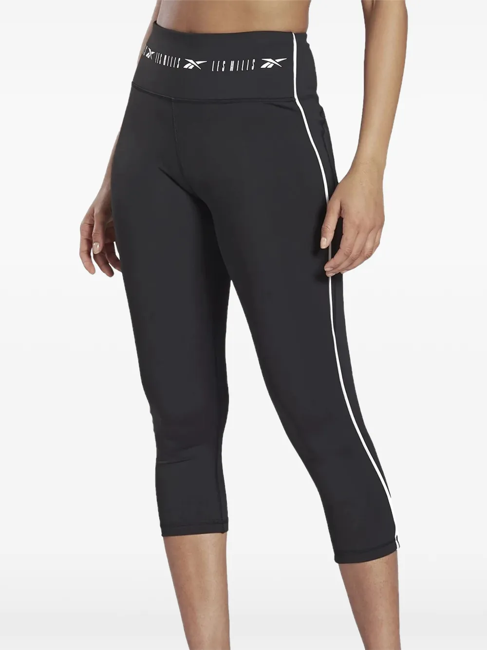 Reebok Pantaloni sportivi a vita alta - Nero