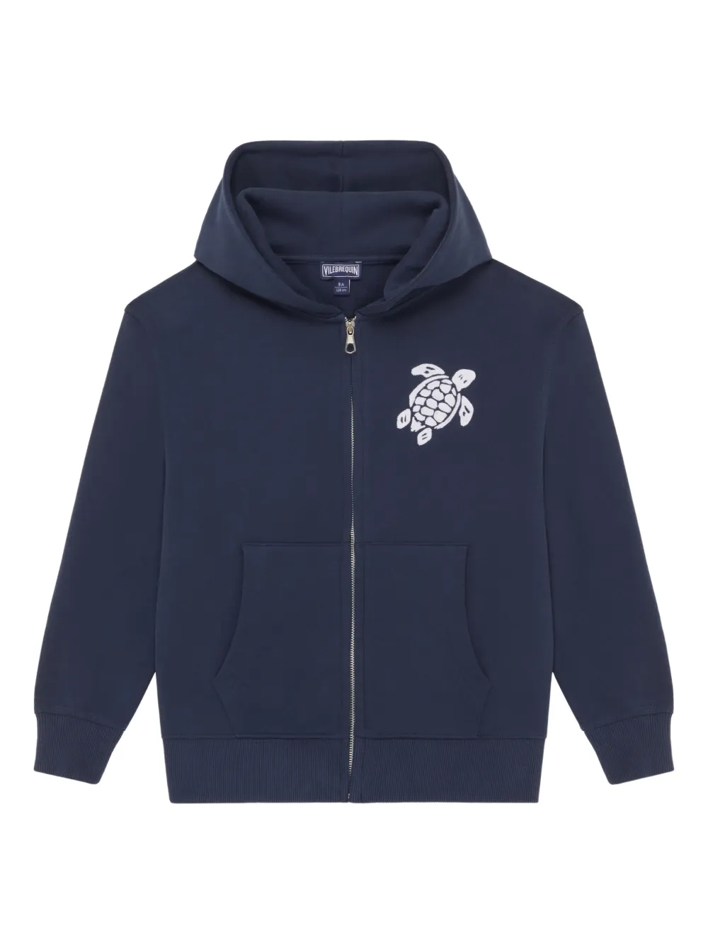 Vilebrequin Kids embroidered-detail zip-up hoodie - Blu