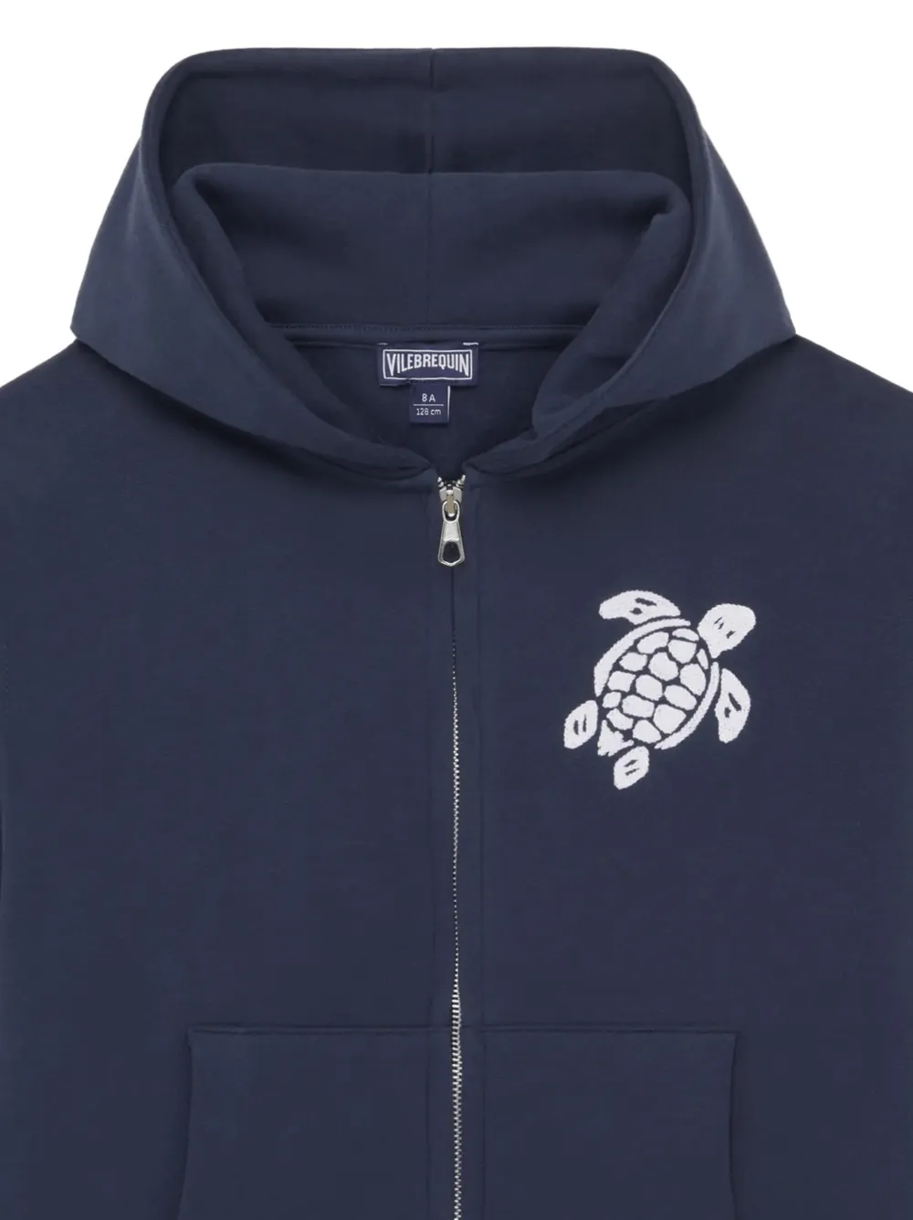 Vilebrequin Kids Hoodie met geborduurd detail en rits Blauw