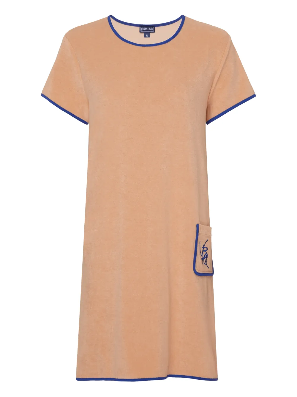 Vilebrequin logo-patch pocket midi dress - Nude