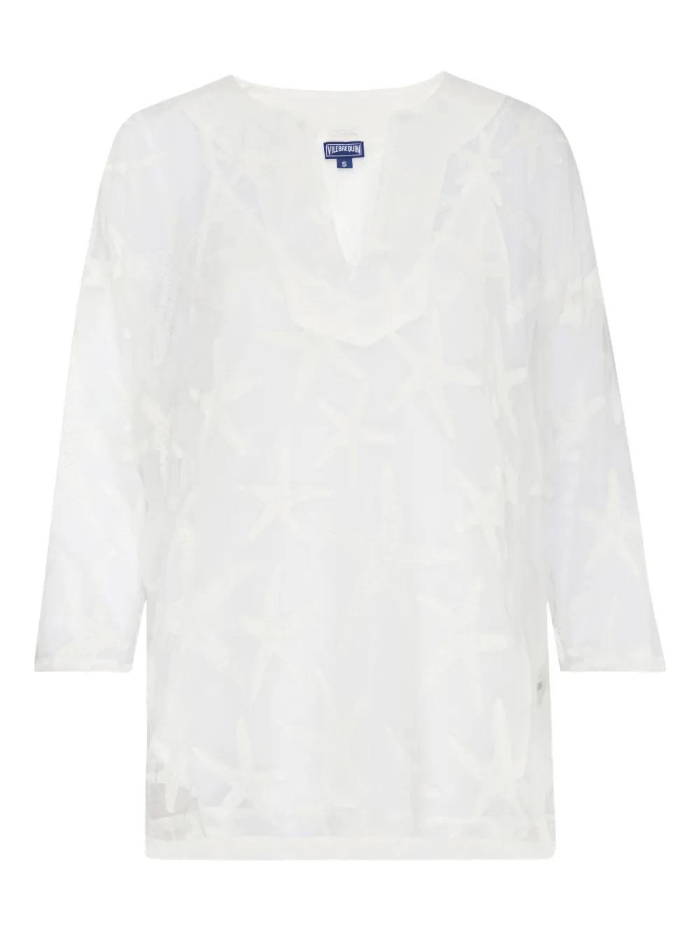 Vilebrequin Canotta in seta con stampa grafica - Bianco