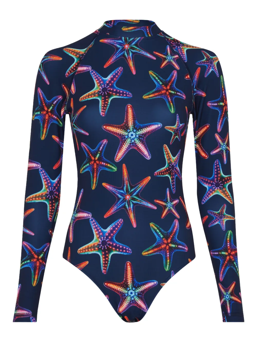 Vilebrequin graphic-print long-sleeve swimsuit - Blu