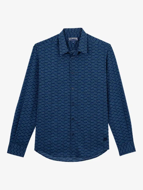 Vilebrequin camisa manga larga con logo estampado