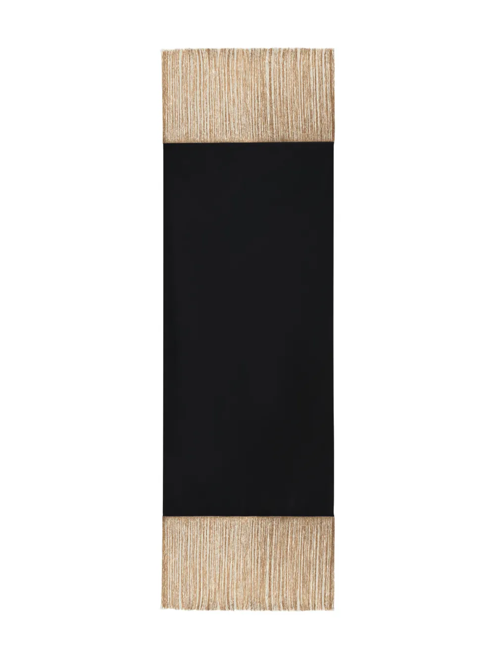 Taller Marmo Zizi Sole fringed scarf - Nero