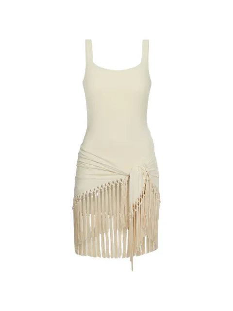 Taller Marmo Yacare one-shoulder fringe swimsuit