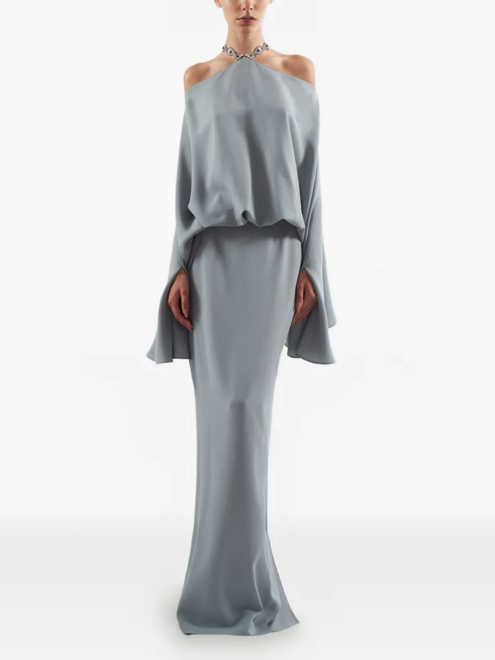 Taller Marmo Cyclades Crystal maxi dress - Blauw