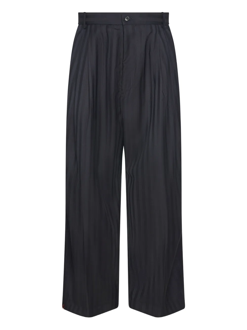 Hed Mayner draped striped trousers | Black | Image 1
