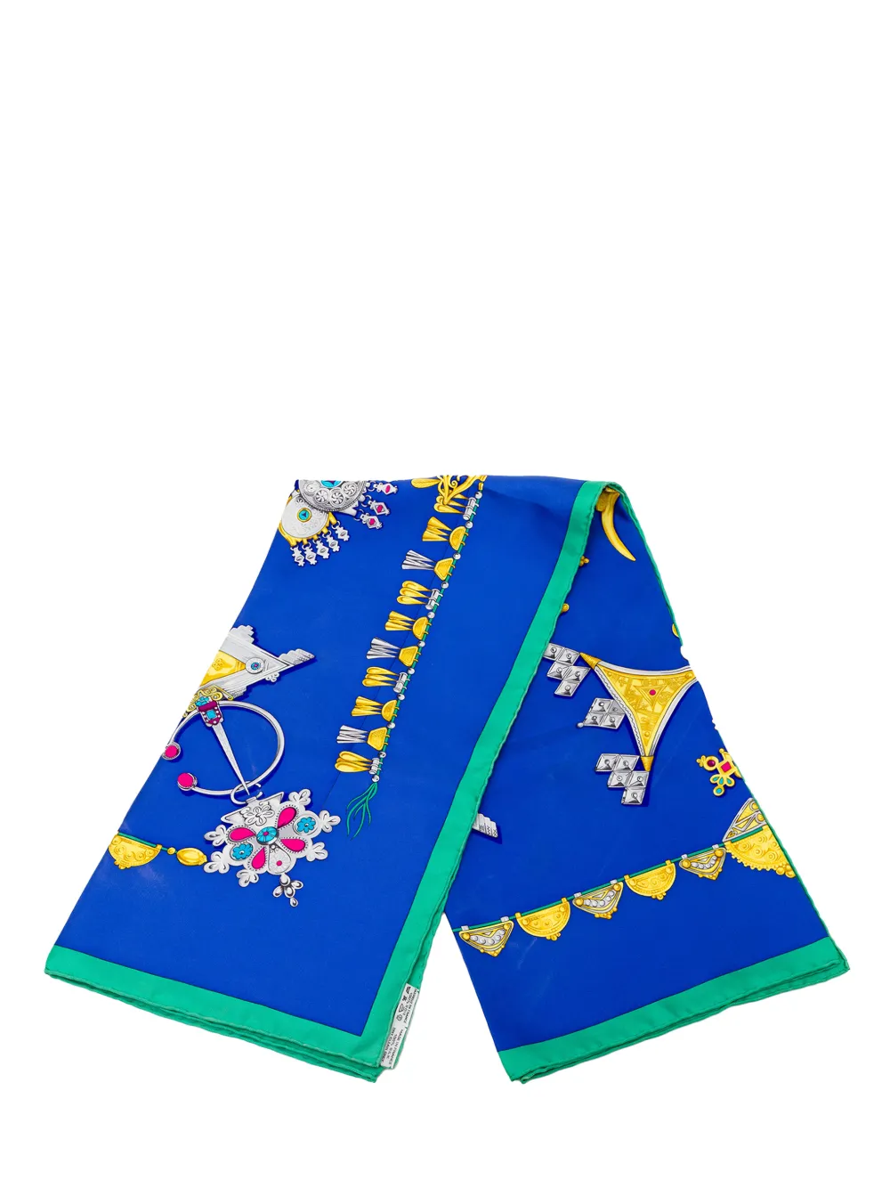 Hermès Pre-Owned 1986-1998 Parures Des Sables Silk Scarf 90 scarves - Blu