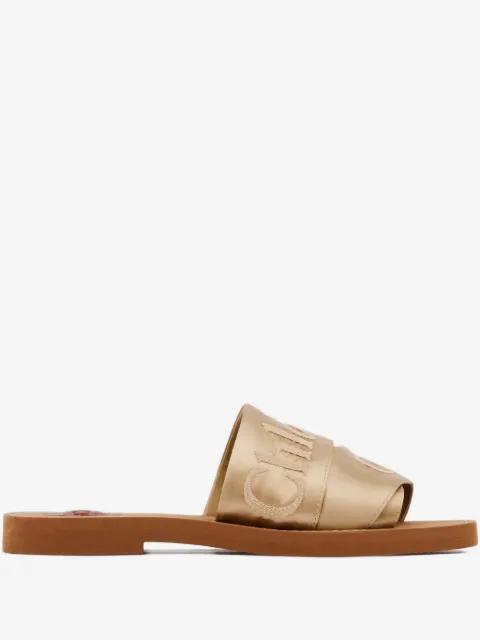 Chloé Woody logo-strap sandals