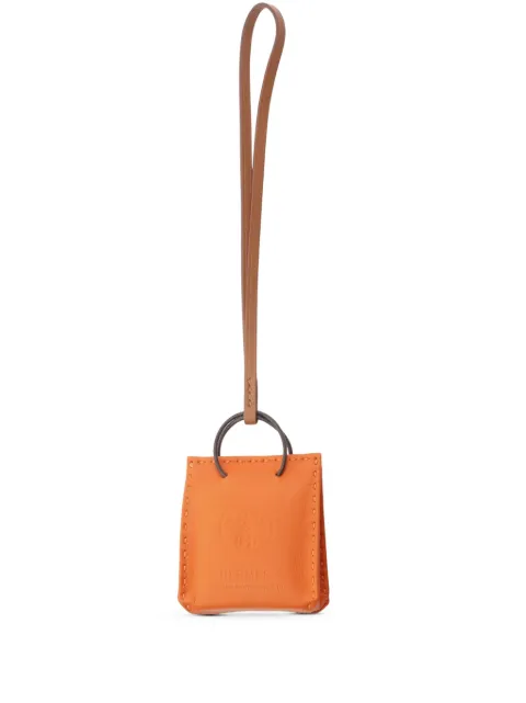 Hermès Pre-Owned 2019 Milo Lambskin and Swift Shopping Bag Charm key chain