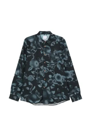 PS Paul Smith Sunbleached Snaps Poplin Shirt | Blue | FARFETCH NO