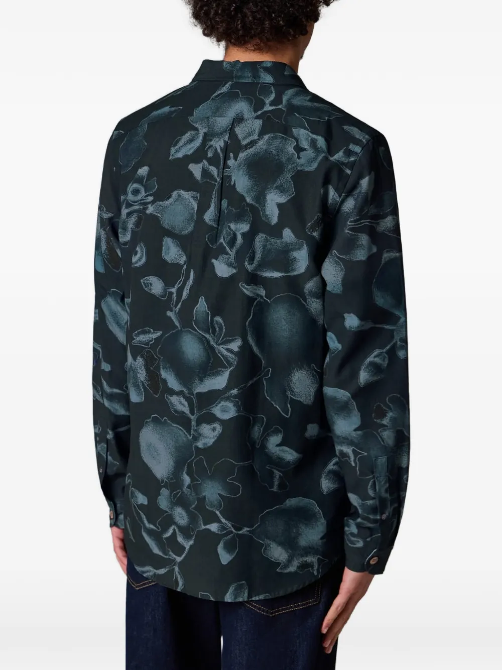 Paul Smith Good Fortune Floral overhemd Blauw