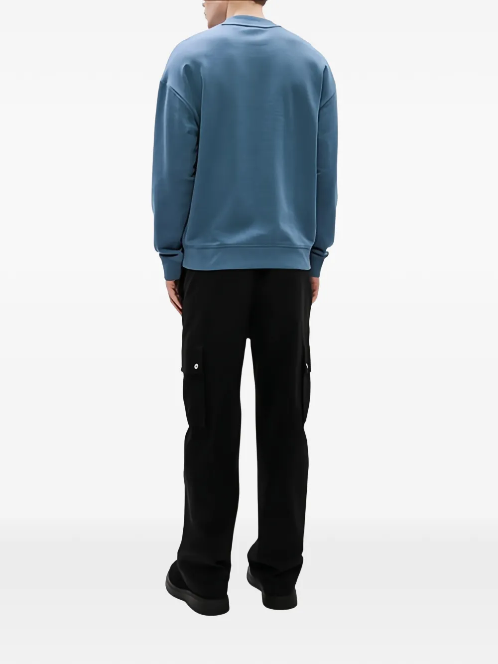 HUGO Sweater met ronde hals Blauw
