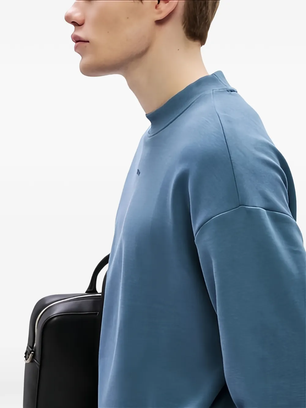 HUGO Sweater met ronde hals Blauw