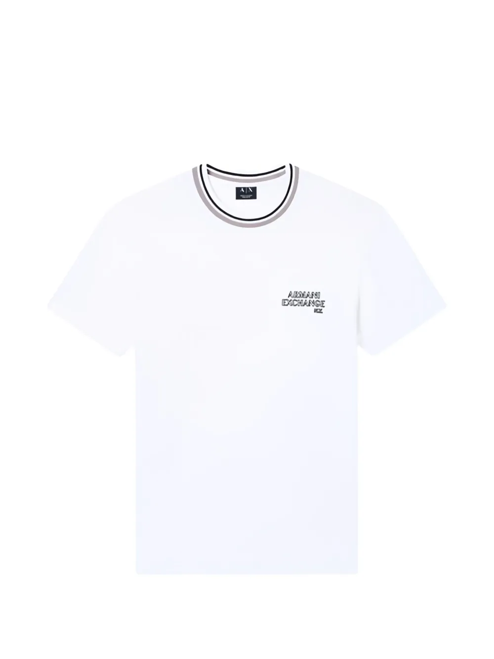 Armani Exchange striped collar T-shirt - Bianco