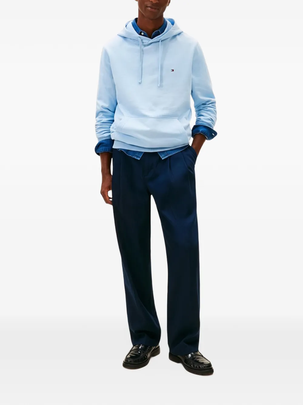 Tommy Hilfiger Hoodie met logodetail Blauw