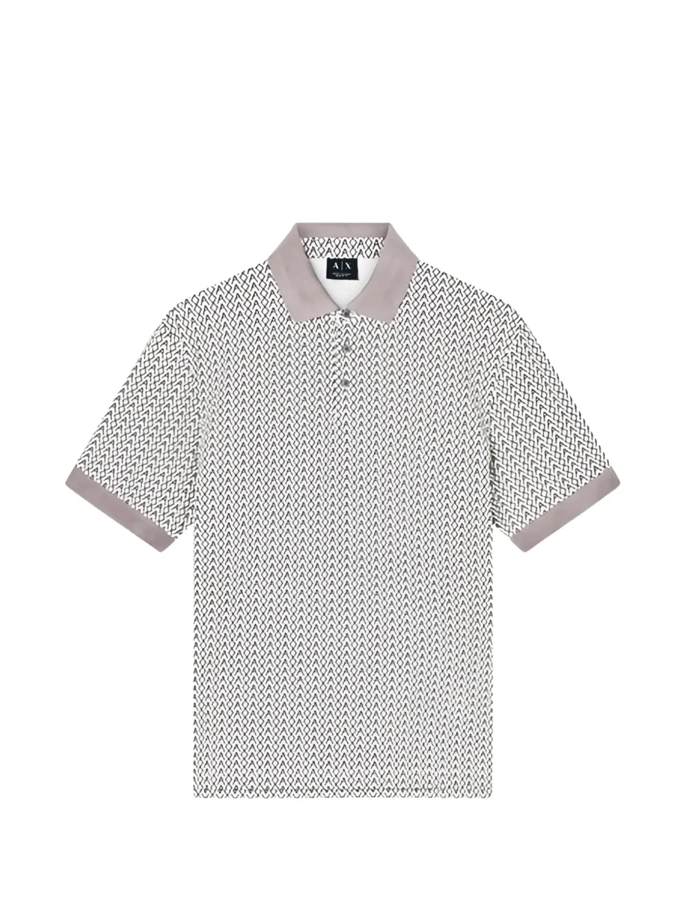 Armani Exchange patterned polo shirt - Grigio