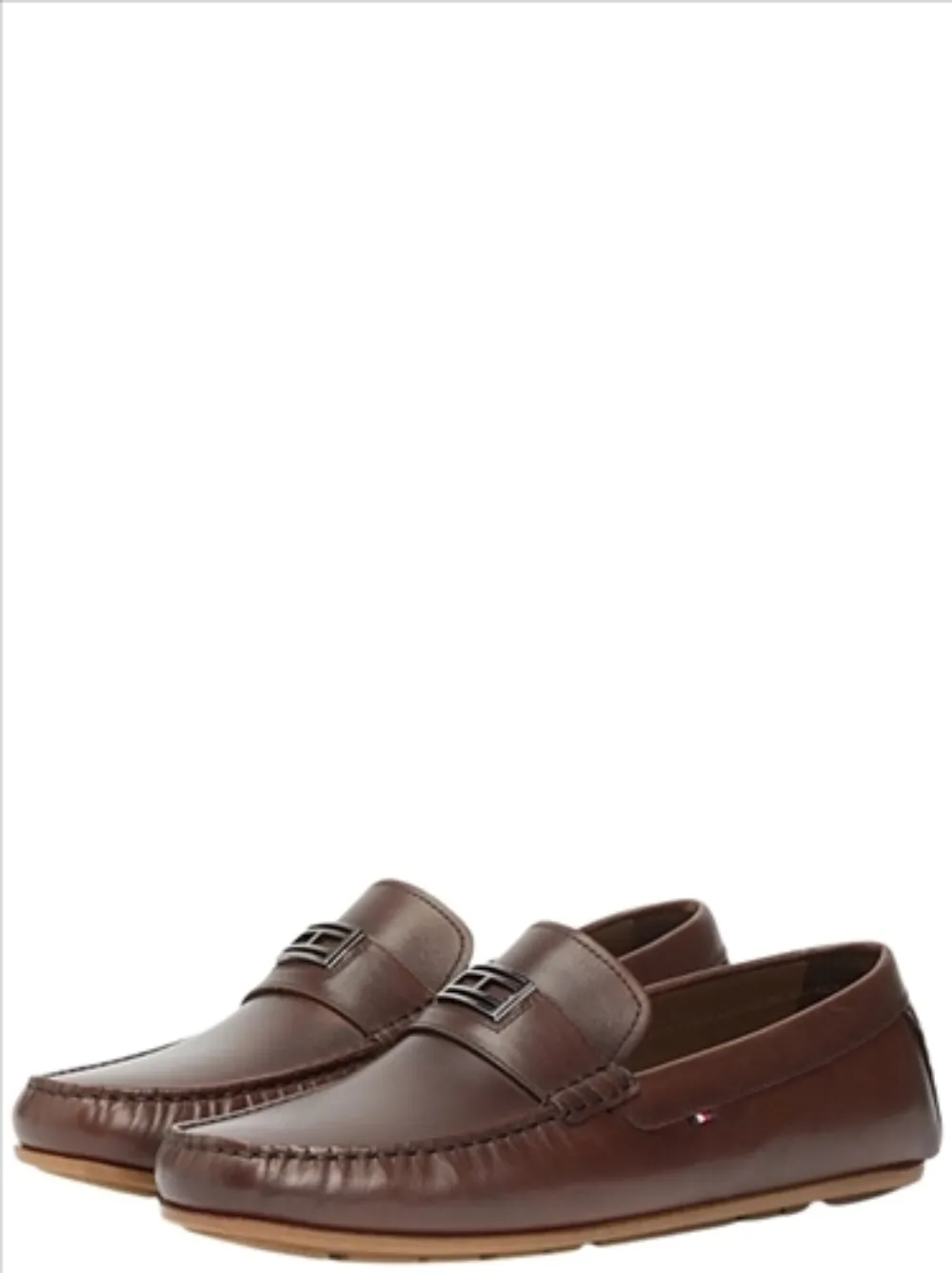 Tommy Hilfiger Leren loafers Bruin