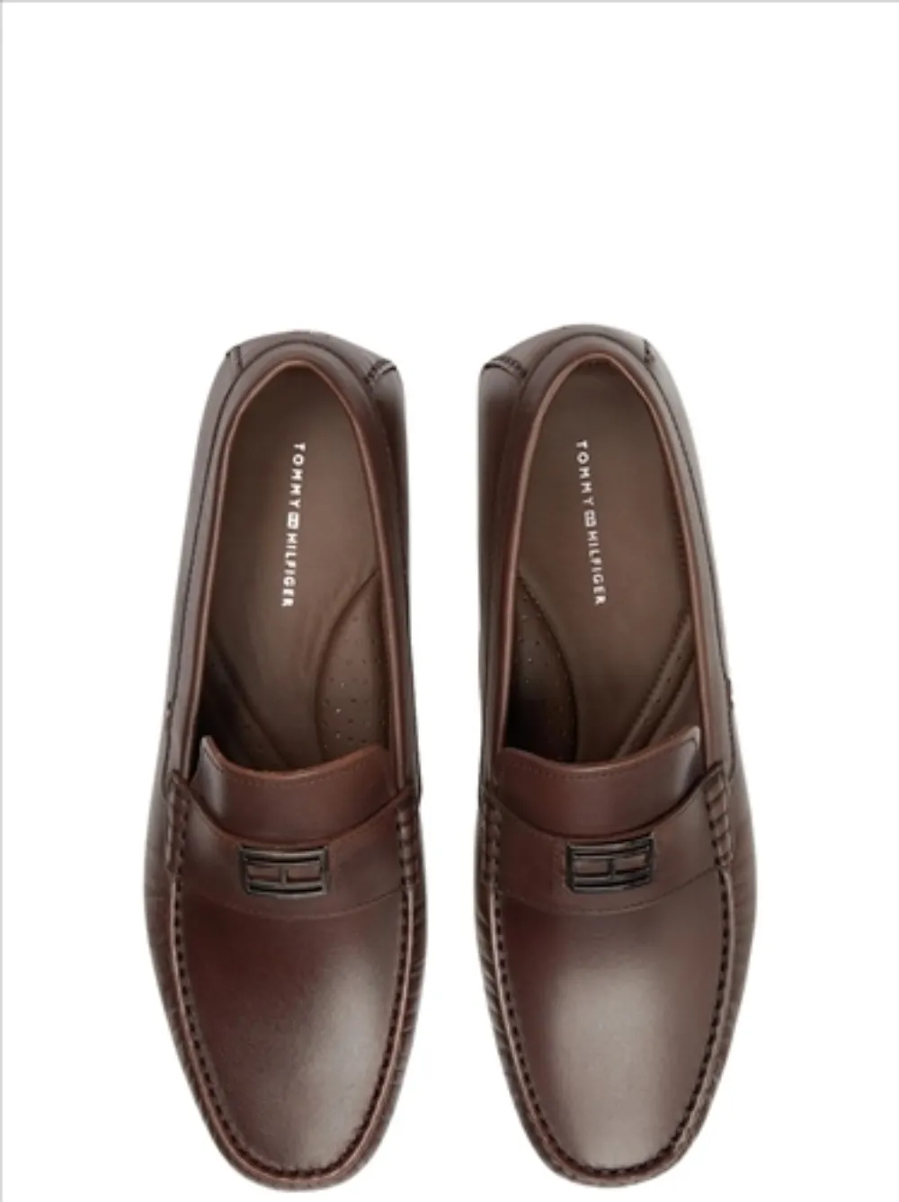 Tommy Hilfiger Leren loafers Bruin
