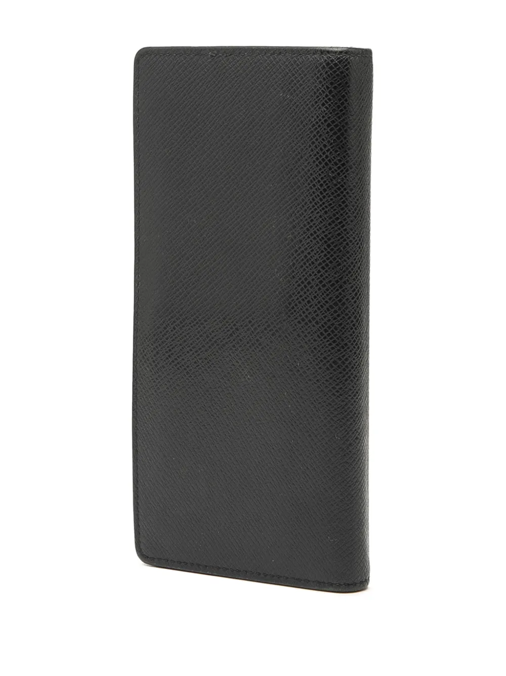 LOUIS VUITTON Pre-owned 2018 Taiga Brazza Wallet Long Wallets In Black