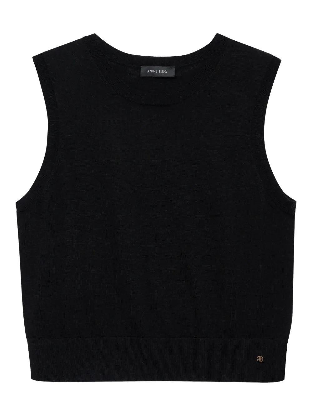 ANINE BING sleeveless round-neck top - Nero