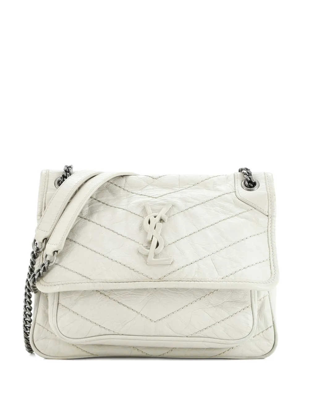 Saint Laurent Pre-Owned Niki Chain Flap Bag Matelasse Chevron Leather Baby shoulder bag - Toni neutri