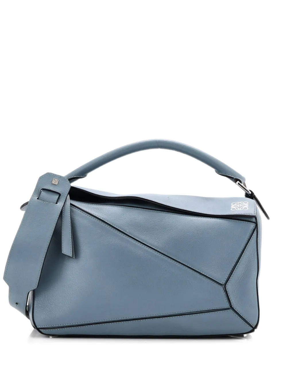 Loewe Pre-Owned Puzzle Bag Leather Medium shoulder bag - Blu