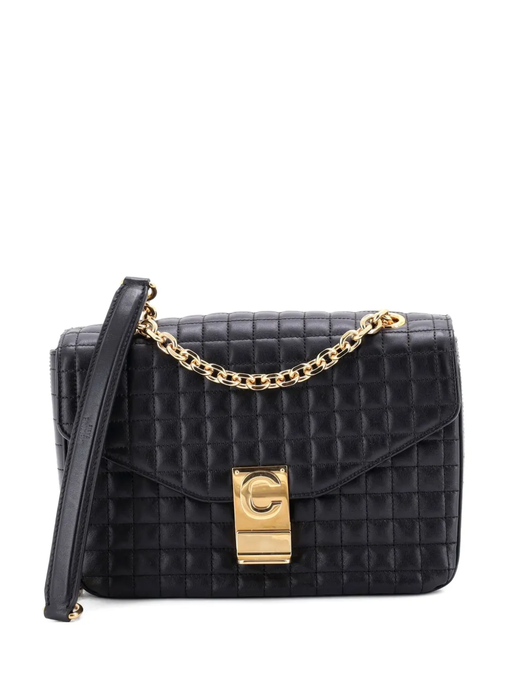 Celine Pre-Owned C Bag Quilted Leather Medium shoulder bag - Nero