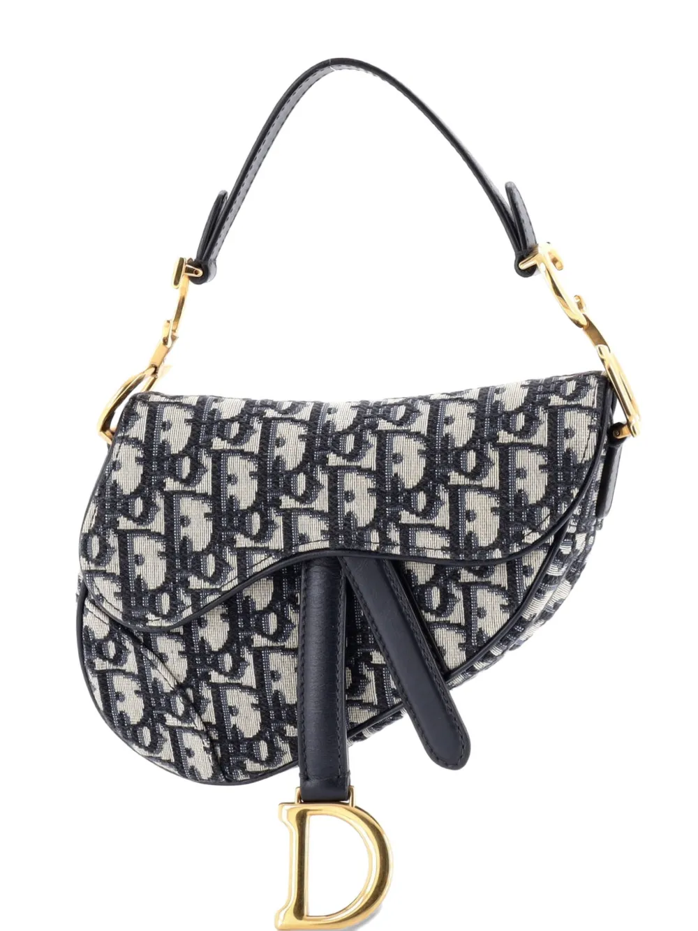 Christian Dior Pre-Owned Saddle Handbag Oblique Canvas Mini shoulder bag - Blu