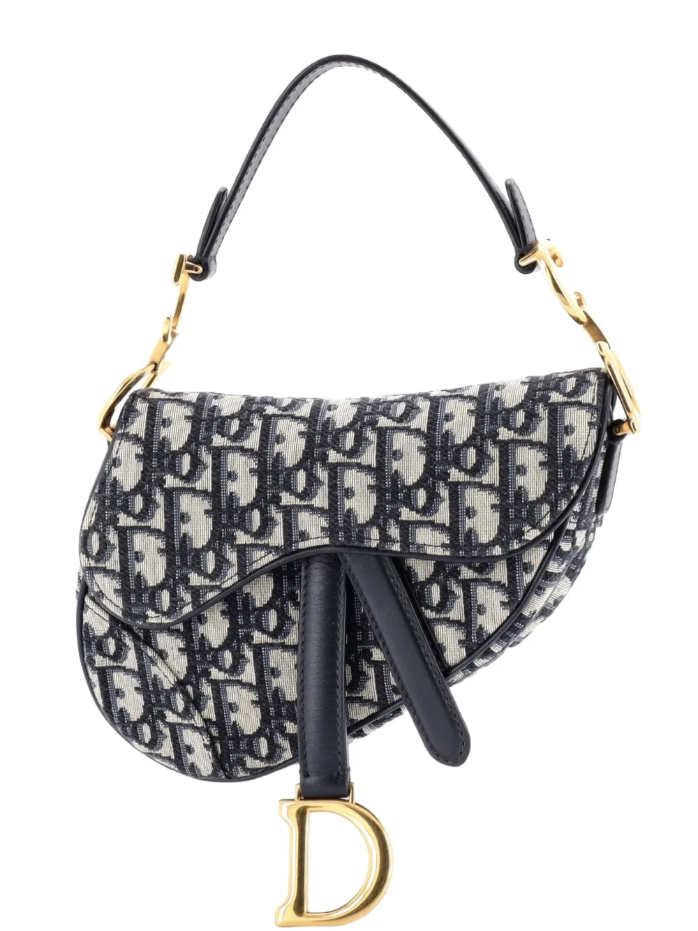 Christian Dior Pre-Owned Saddle Handbag Oblique Canvas Mini shoulder bag - Blu